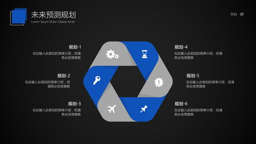 藍色星空科技商務匯報動態PPT模板 融合10000個免費圖標，助力計算機軟硬件技術開發成果展示